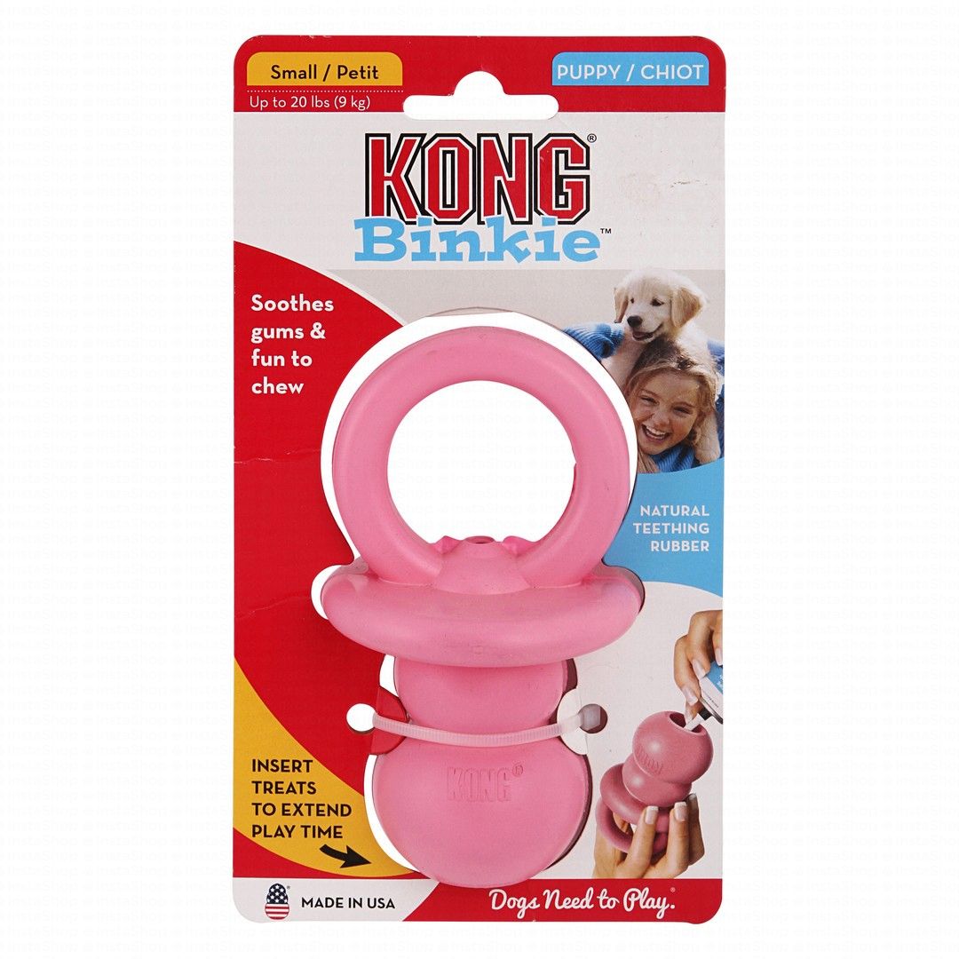 Kong Binkie Natural Teething Rubber Dog Toy for Small Puppy (up to 9kg) - Mickey's Pets Store