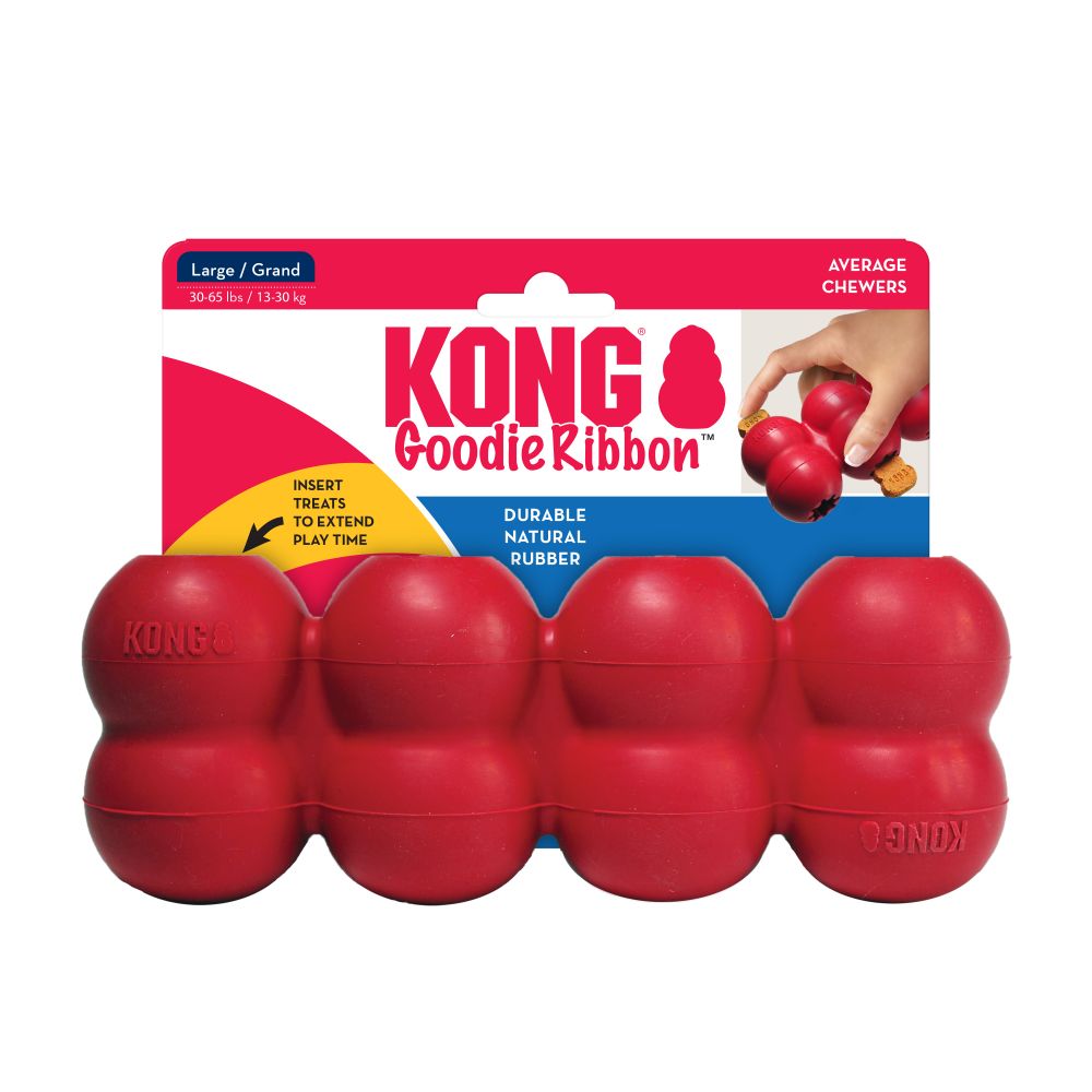 Kong Goodie Ribbon Large –red - Mickey's Pets Store