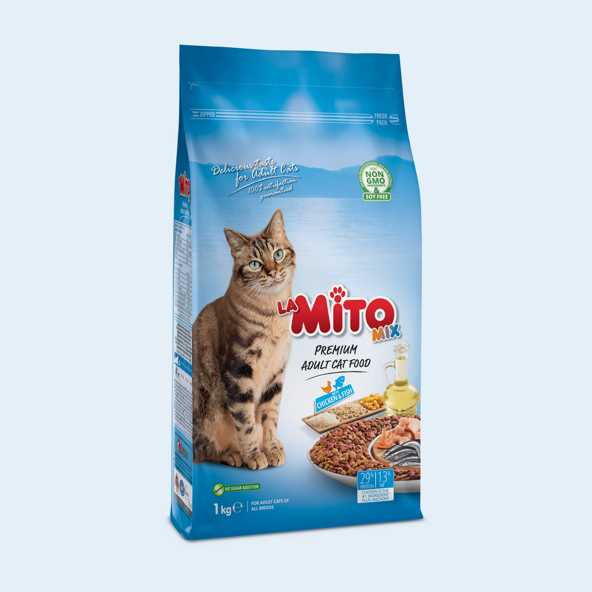 La Mito Mix Adult Cat Food Chicken & Fish Mix 1kg - Mickey's Pets Store