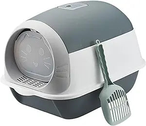 Large cat litter box with lid, portable cat litter box, (50*35*37CM) - Mickey's Pets Store