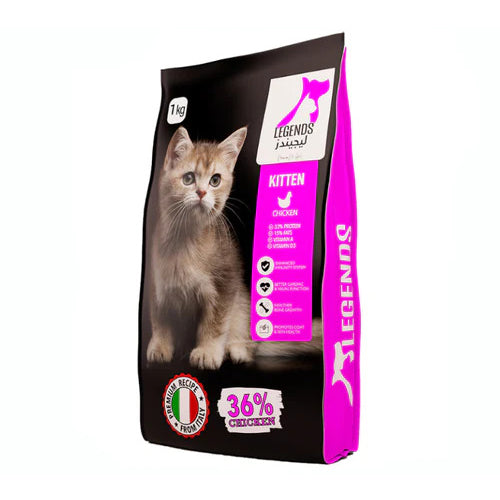 Legends Kitten Cat Dry Food with Chicken 1Kg - Mickey's Pets Store