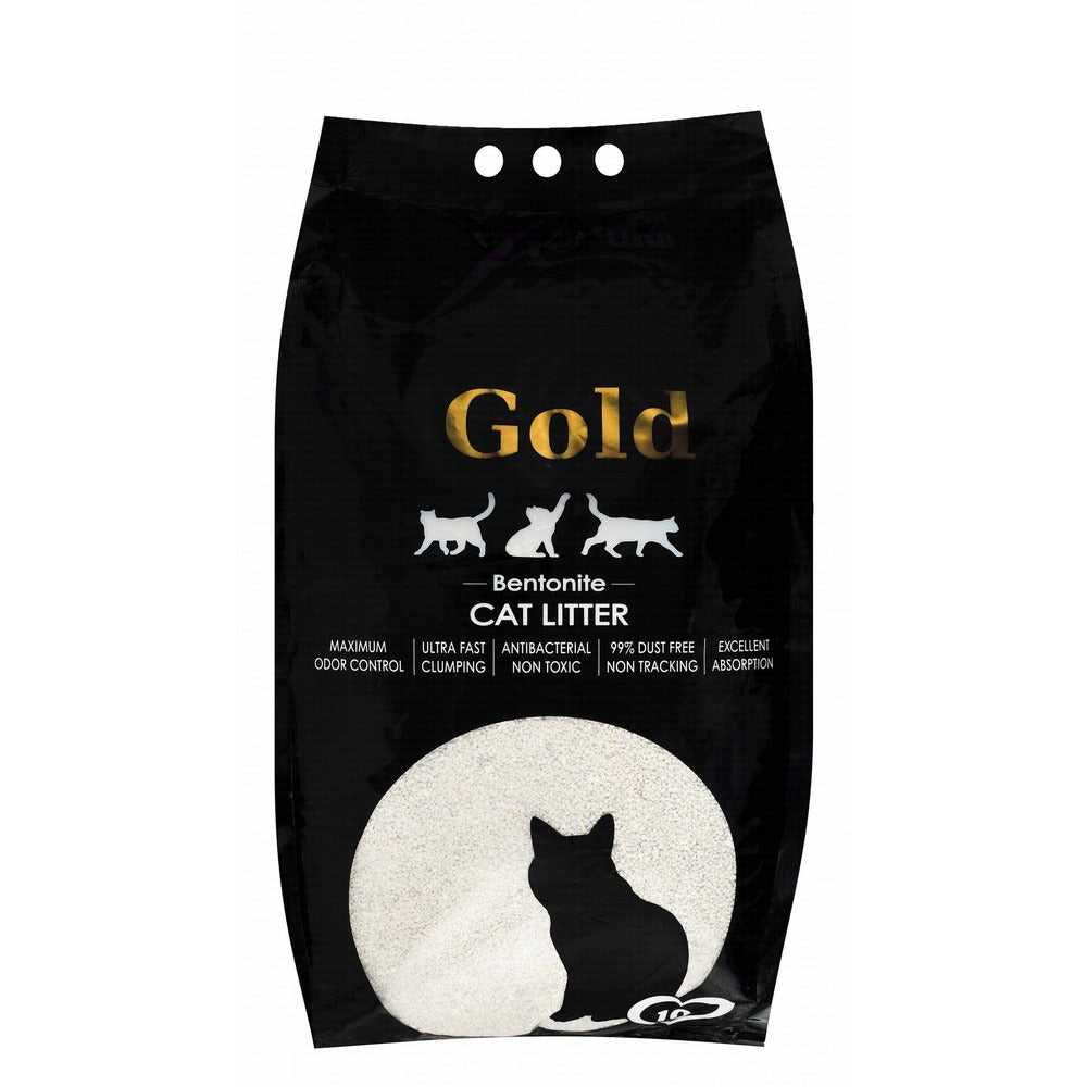 Luna Gold Bentonite Clumping Cat Litter (10L) - Mickey's Pets Store