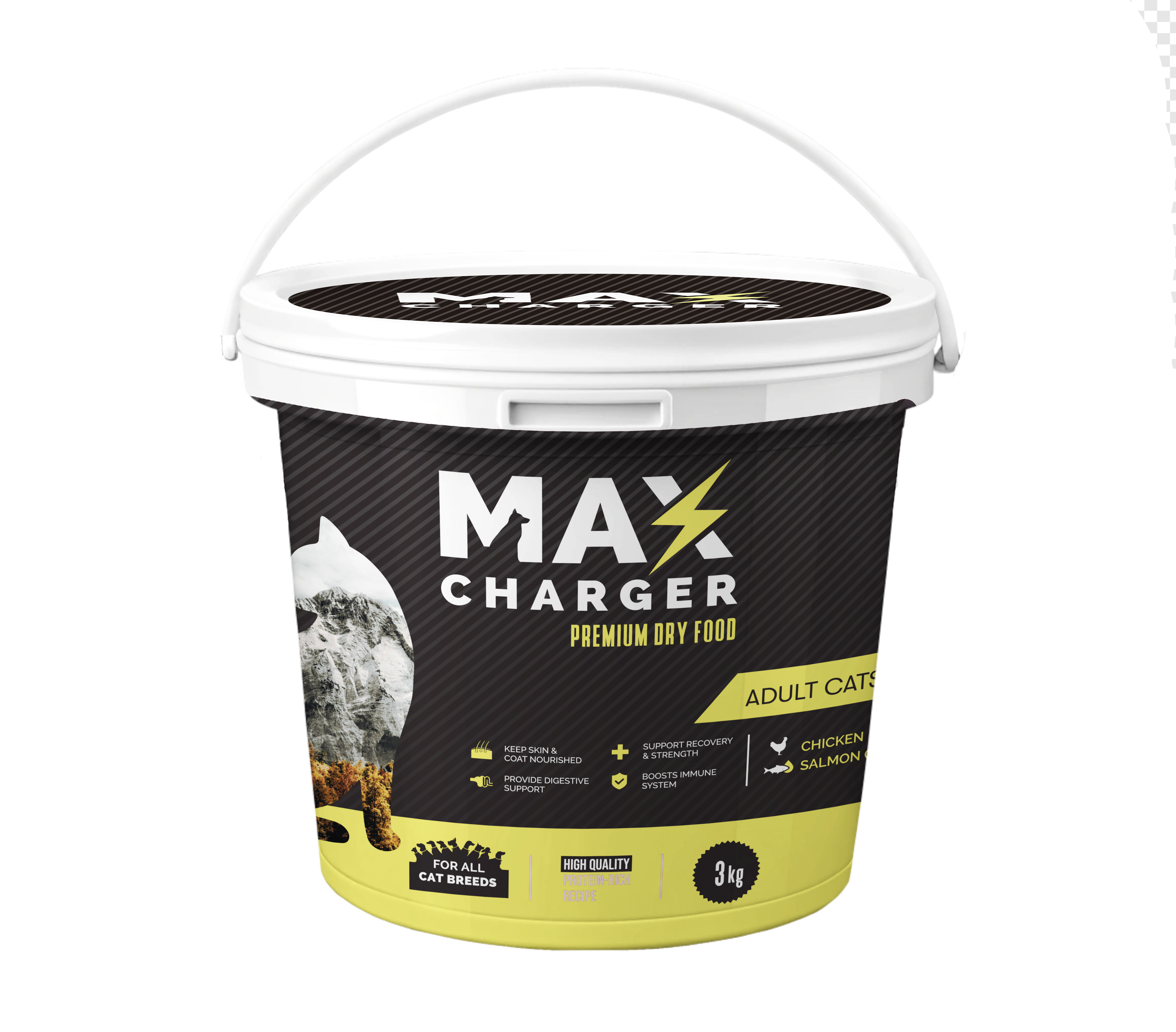 Max Charger Premium dry food for adult cat 3K - Mickey's Pets Store