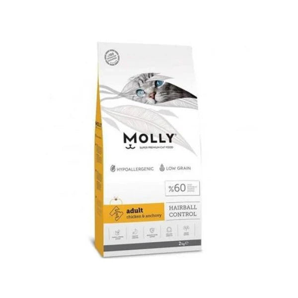 Molly HAIRBALL CONTROL Adult Chicken & Anchovy (2kg) - Mickey's Pets Store