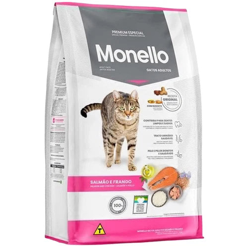 Monello Salmon and Chicken Adult Cat Dry Food 15Kg - Mickey's Pets Store