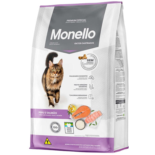 Monello Sterilised Cat Food Turkey and Salmon Adult Cat Dry Food 1Kg - Mickey's Pets Store