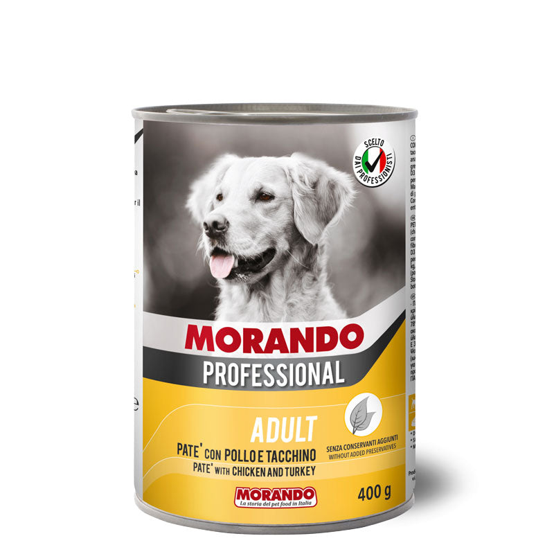 Morando Professional Dog ADULT PATÉ WITH CHICKEN AND TURKEY 400g - Mickey's Pets Store