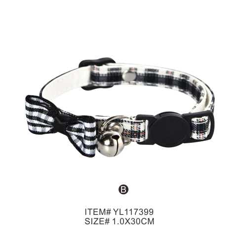 Naomi Cat Collar with Bell YL117399 - Black - Mickey's Pets Store