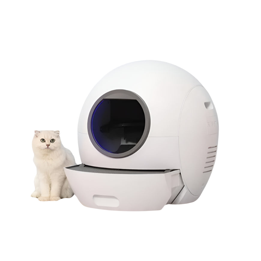 Naomi Smart Cat Litter Box Automatic Self-Cleaning-White YT23083-5 - Mickey's Pets Store