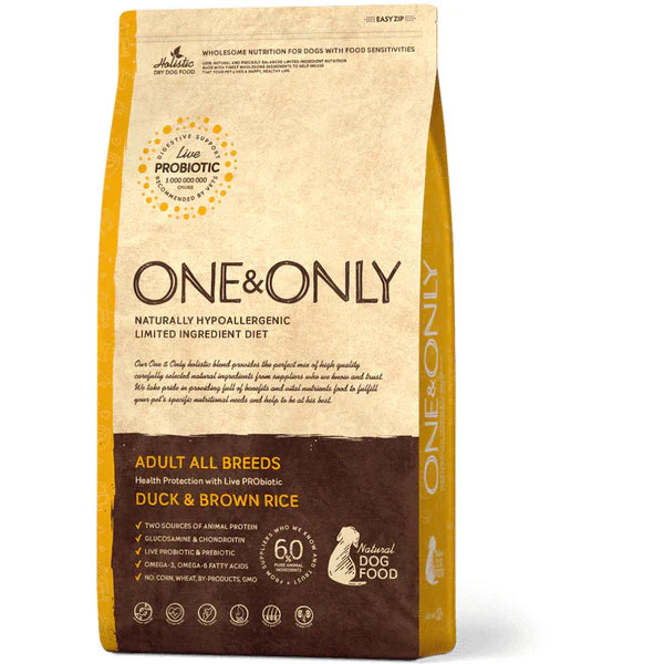 One and Only Adult All Breeds Duck & Rice Dog Dry Food (1KG-12kg) - Mickey's Pets Store