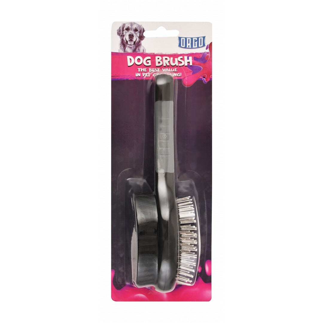 Orgo Black Double Sided Dog Grooming Brush - Mickey's Pets Store