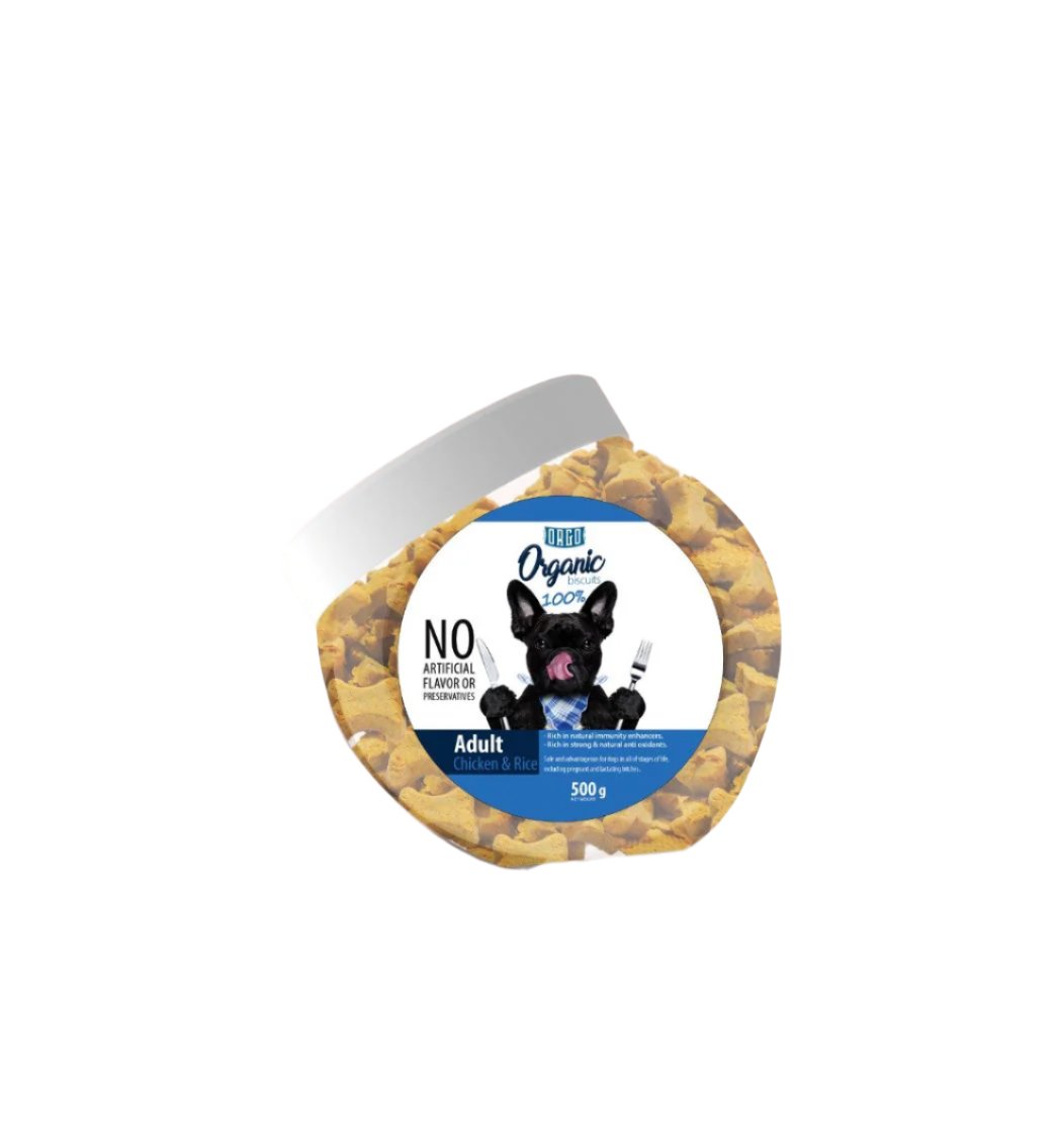 Orgo Organic Dog Biscuits - Chicken & Rice - Mickey's Pets Store
