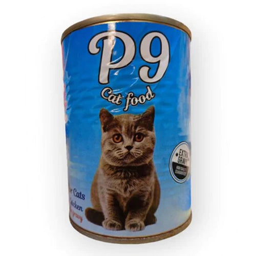 P9 with Chicken Wet Cat Food Can 400g - Mickey's Pets Store