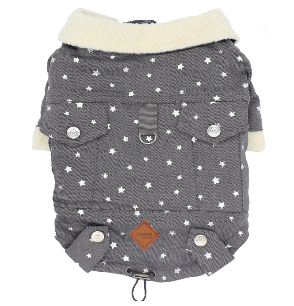 PAWSTAR Turquoise and gray jacket small for dog - Mickey's Pets Store