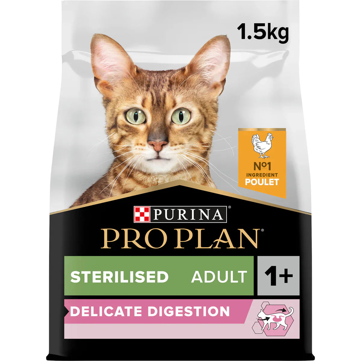 PURINA® PRO PLAN® Sterilised Adult 1+ year Rich in Chicken Dry Cat Food - 1.5 KG - Mickey's Pets Store
