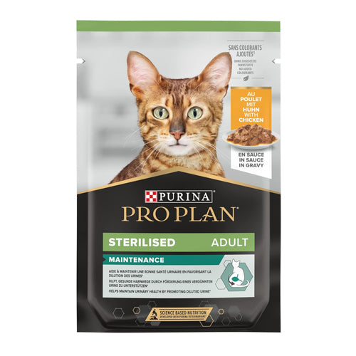 PURINA PRO PLAN Sterilised with Chicken in Gravy 85g - Mickey's Pets Store