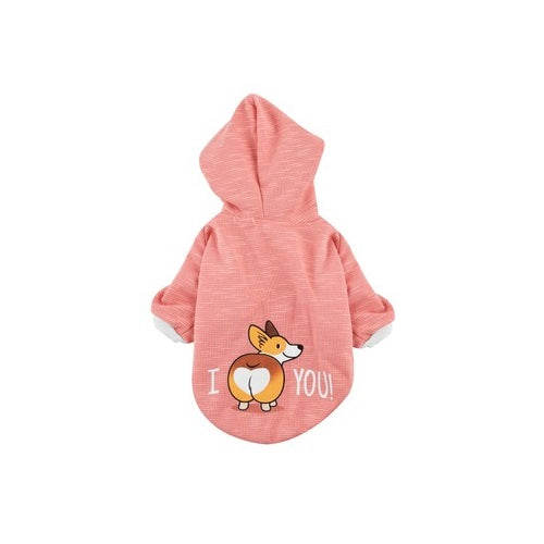 Pawstar Small pink Printed Dog Hoodie T-Shirt - Mickey's Pets Store