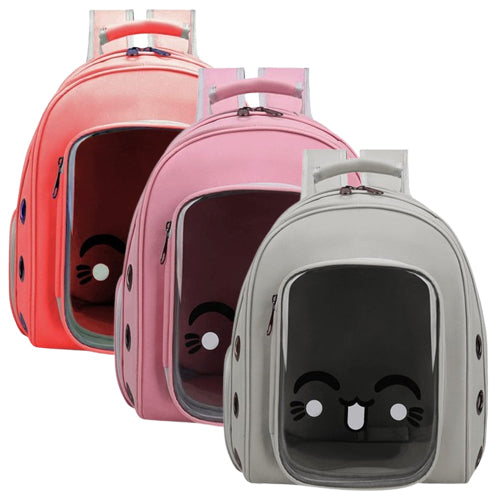 Pet Transparent Back Bag Carrier 17x32x42 Cm - Mickey's Pets Store