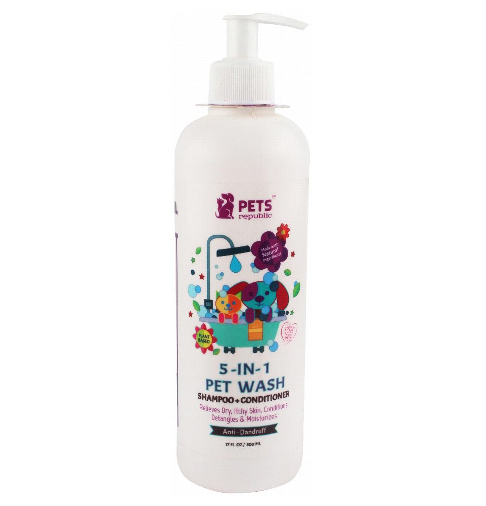 Pets Republic 5in1 Anti-Dandruff Pet Shampoo And Conditioner Bubblegum 500 ml - Mickey's Pets Store