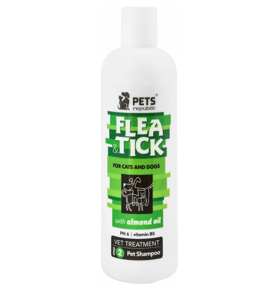 Pets Republic Eco-Friendly Step 2 Flea and Tick Shampoo with Almond Oil for Pets 500 ml - Mickey's Pets Store