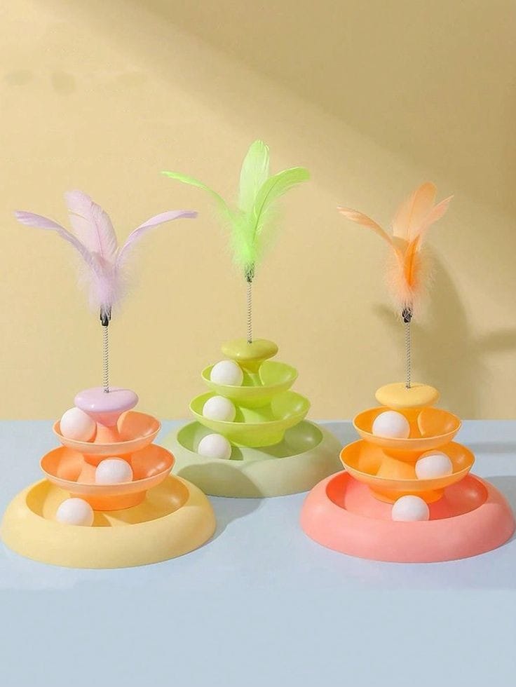 Plastic Cat Roller Toys Cat Self-entertainment Teasing - Mickey's Pets Store