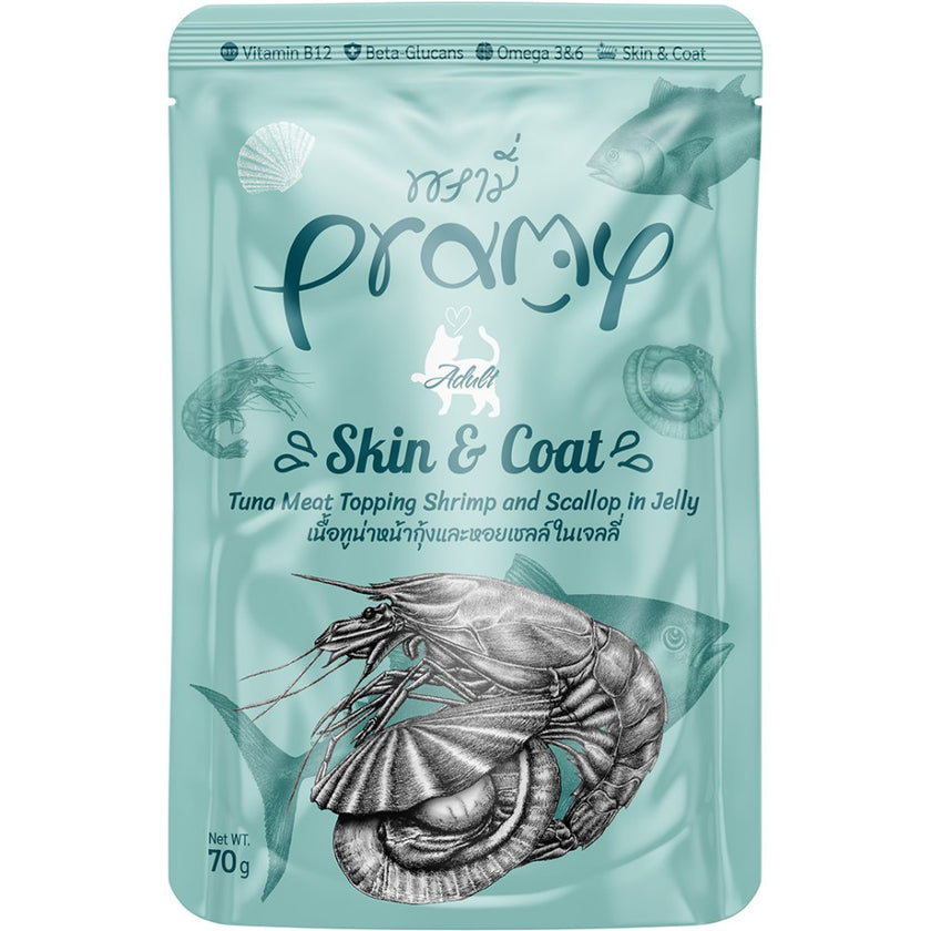Pramy Skin & Coat Support with Tuna and Chicken In Jelly 70g - Mickey's Pets Store