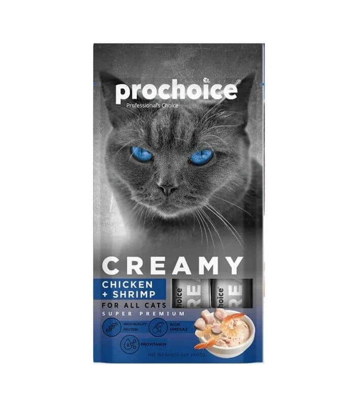 Prochoice Creamy Chicken and Shrimp Liquid Cat Food 15gr (4 pieces) - Mickey's Pets Store