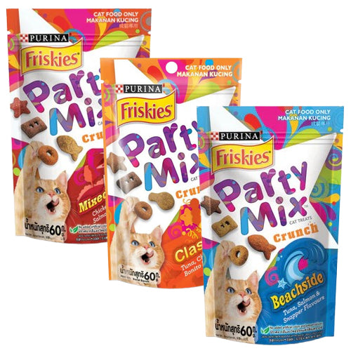 Purina Friskies Party Mix Crunch Cat Treats 60g - Mickey's Pets Store