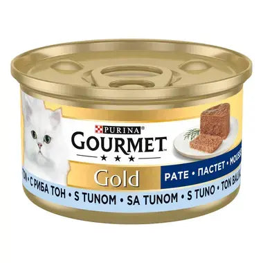 Purina GourmetGold pate with tuna and tomate , wet food for cats 85g - Mickey's Pets Store