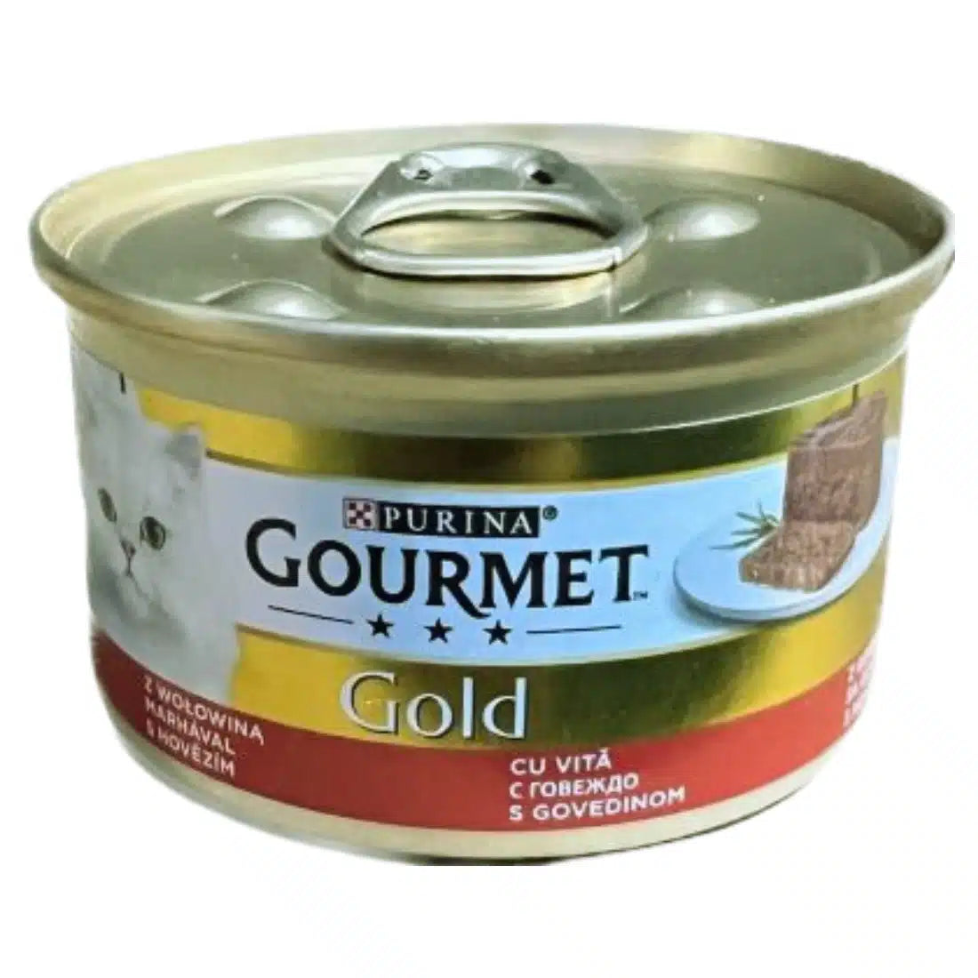 Purina Gourmet Gold Pate wih Beef for cats 85g - Mickey's Pets Store
