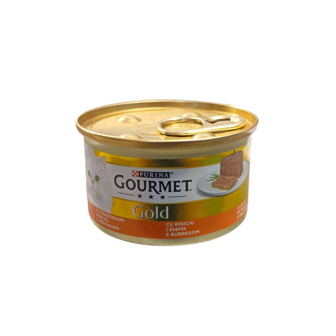 Purina Gourmet Gold Pate wih Kidney for cats 85g - Mickey's Pets Store