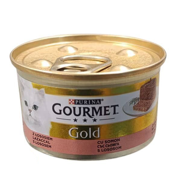 Purina Gourmet Gold Pate wih Salmon for cats 85g - Mickey's Pets Store