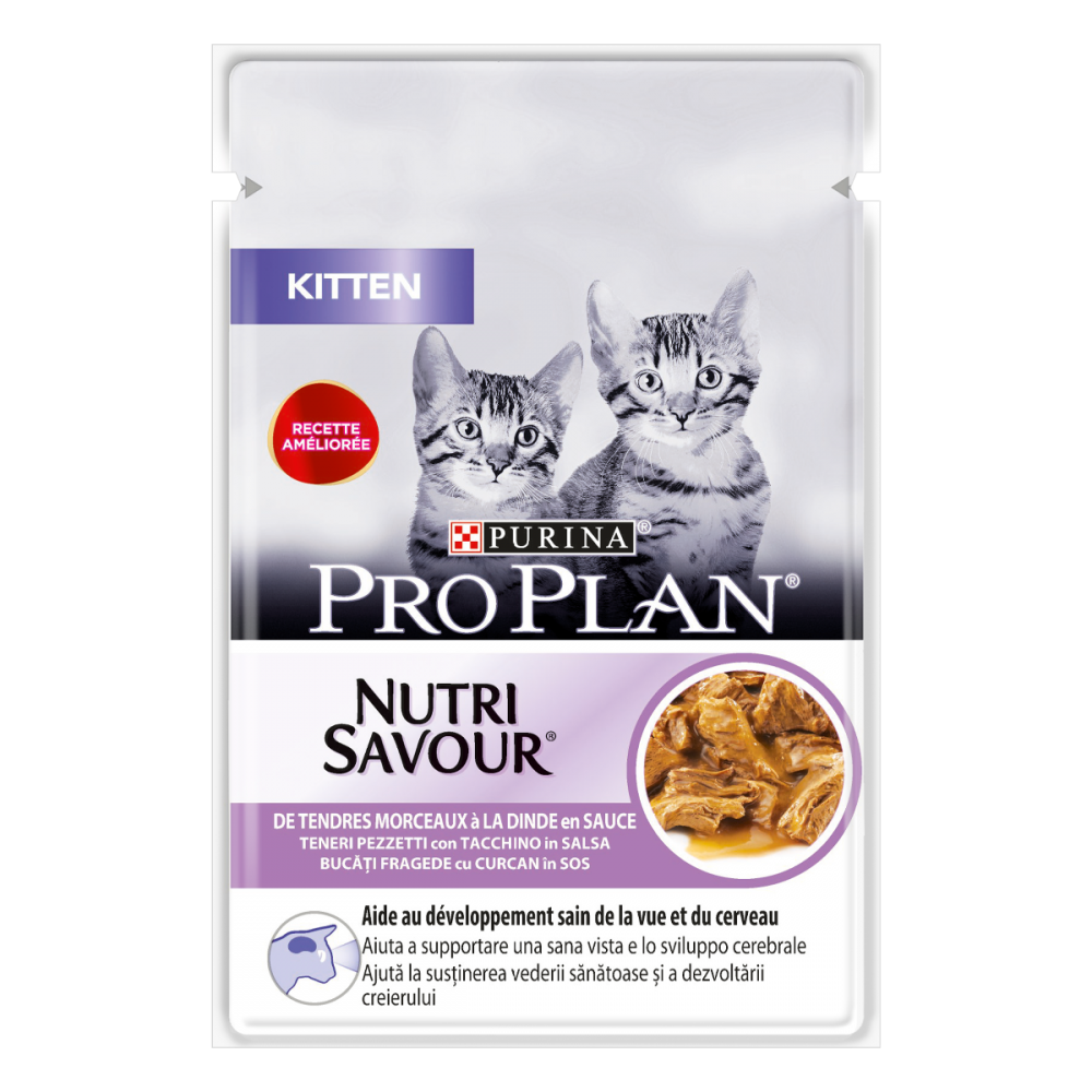 Purina Pro PlanCat Nutri Savour Kittenin Gravy Wet Cat Food Pouch 85 g - Mickey's Pets Store