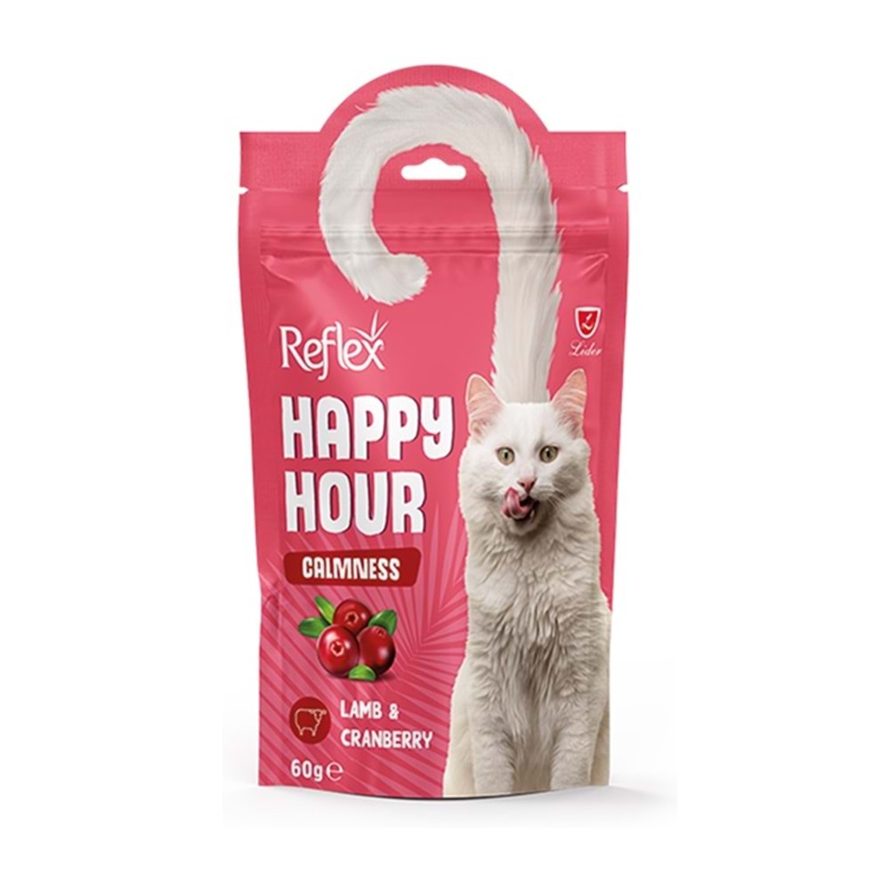 Reflex Happy Hour Calmness Lamb & Cranberry Cat Treat  (60 Gr) - Mickey's Pets Store