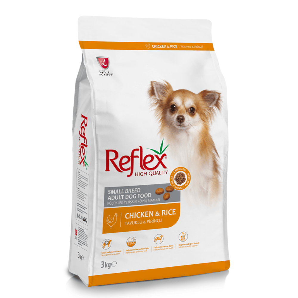 Reflex Small breed adult dog food with chicken and rice (3kg-15kg) - Mickey's Pets Store