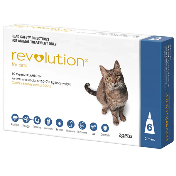Revolution Topical Solution for Cats, 5.1-15 lbs - 1 Pipette - Mickey's Pets Store