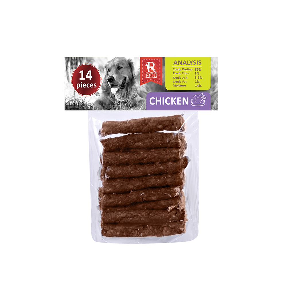 Rich Chicken Chew Bones for Dogs (14 pieces) - Mickey's Pets Store