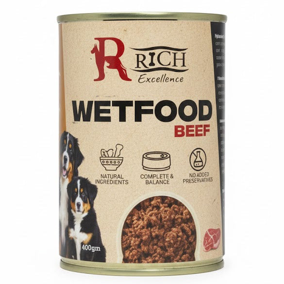 Rich Excellence Beef Wet Dog Food 400g | Nutritious & Tasty Meal - Mickey's Pets Store