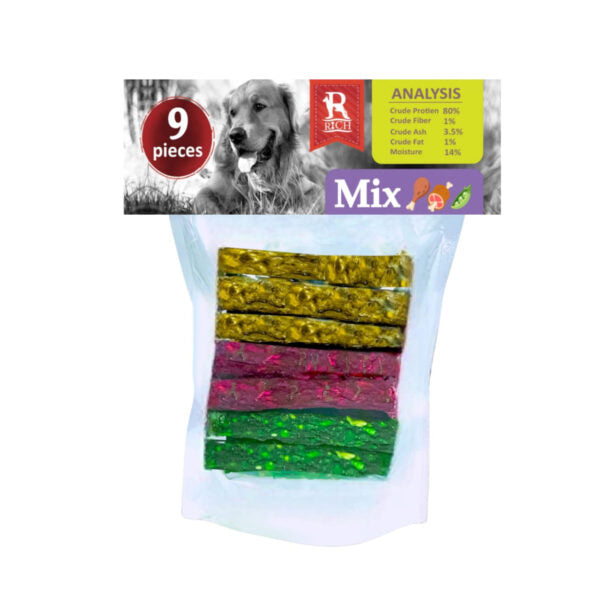 Rich Mix Chew Bones for Dogs (9 pieces) - Mickey's Pets Store