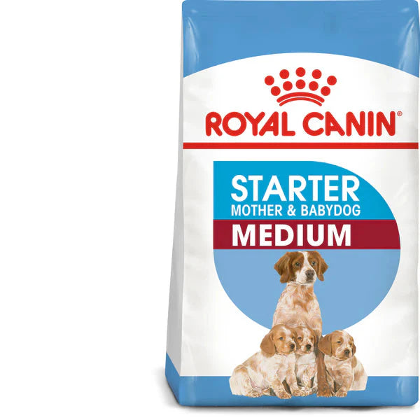 Royal Canin Medium Starter Mother and Baby dog (4kg) - for medium dogs - Adult weight between 11 and 25 KG. Mother during gestation and lactation - weaning puppies up to 2 months - Mickey's Pets Store