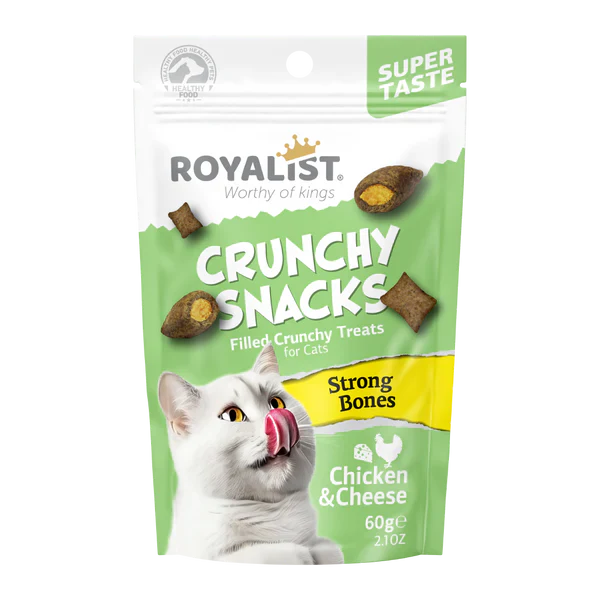 Royalist Crunchy Snacks with Chicken & Cheese (Strong Bones) 60g - Mickey's Pets Store