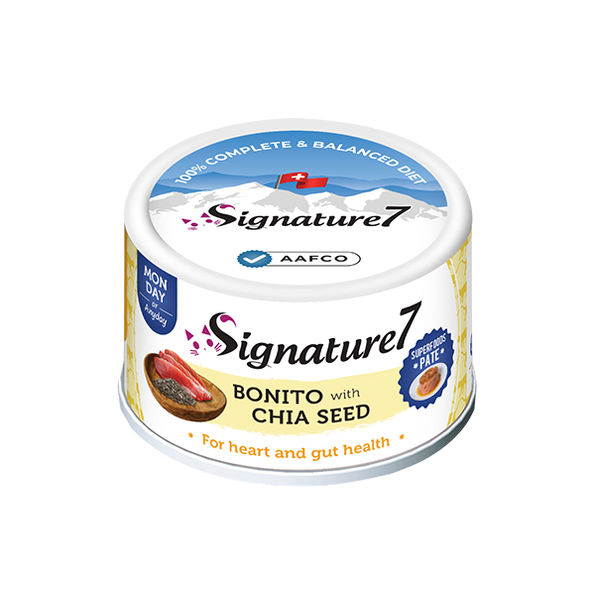 Signature7 Bonito with Chia Seed For Heart and Gut Health (Monday) 80g - Mickey's Pets Store