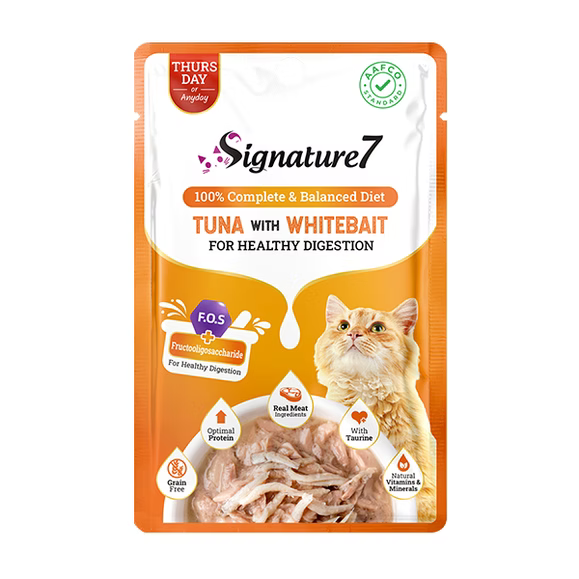 Signature 7 Tuna and Whitebait with Fructooligosaccharide For Healthy Digestion (Thursday) 50g - Mickey's Pets Store