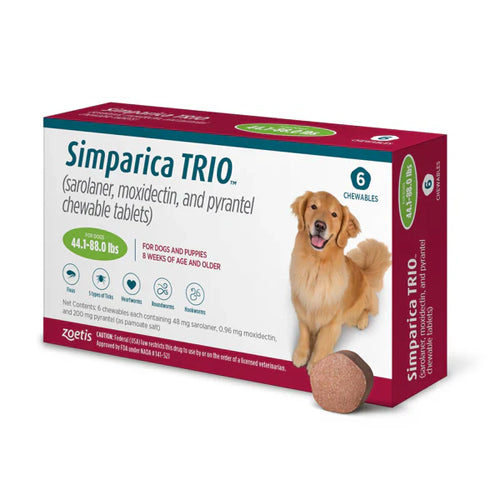 Simparicaa Trio 20 to 40kg One Tablet - Mickey's Pets Store