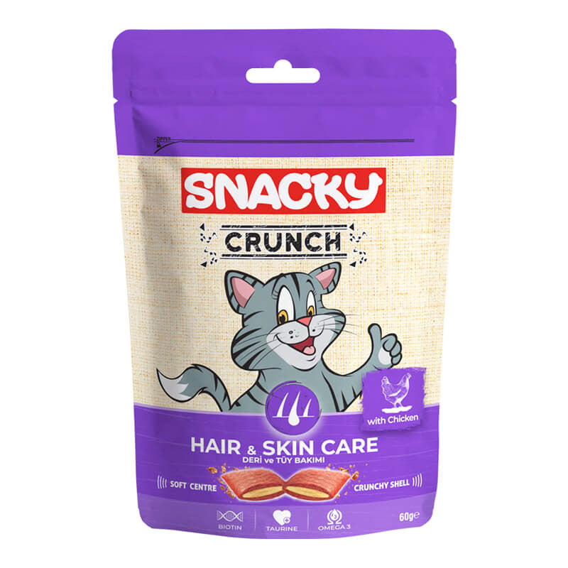 Snacky Crunch Hair & Skin Cat Award with Chicken for adult 60 grams - Mickey's Pets Store