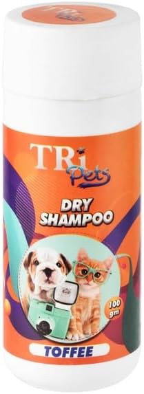 Tri Pets Dry Shampoo Toffee Scent 100g - Mickey's Pets Store