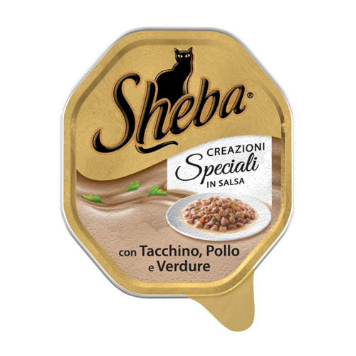 Sheba Creazioni Speciali in Salsa con Tacchino Pollo e Verdure 85g - Mickey's Pets Store