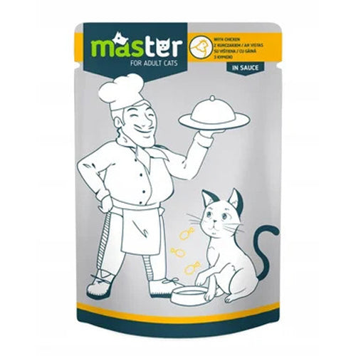Master Wet Food with Chicken in Jelly for Adult Cats 80g - Mickey's Pets Store