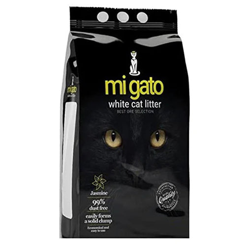 Migato Bentonite Clumping White Cat Litter 10L - Mickey's Pets Store