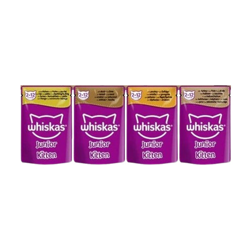 Whiskas Junior Poultry Selection in Jelly Wet Kitten Food with Turkey 85g - Mickey's Pets Store